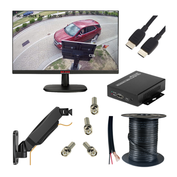 21.5" HD Analog Remote Monitor Wall Mount Package with TVI Converter