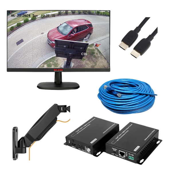21.5" Remote Monitor Wall Mount Package with HDMI Extender