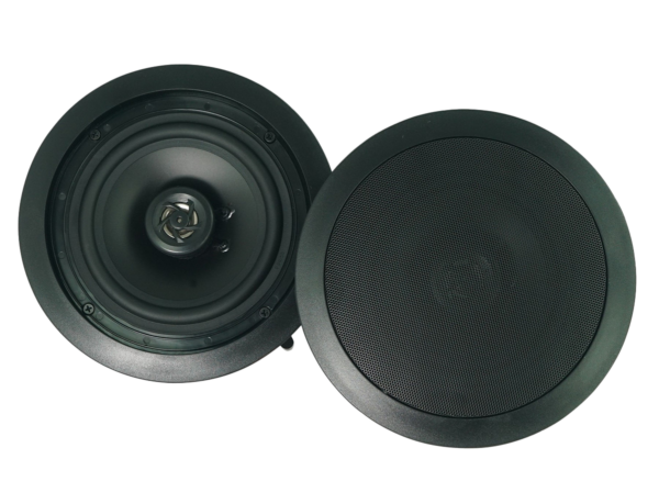 Pair of 6.5" Universal Black Ceiling Speakers