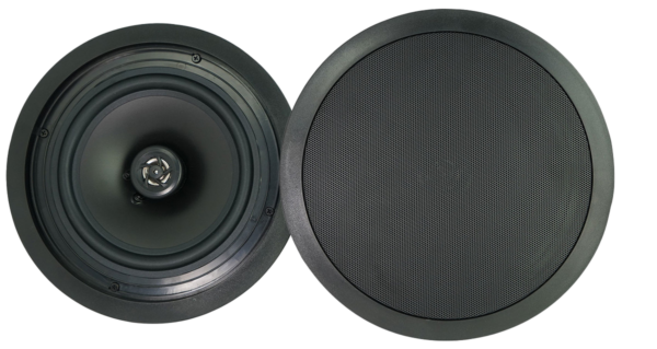Pair of 8" Universal Black Ceiling Speakers