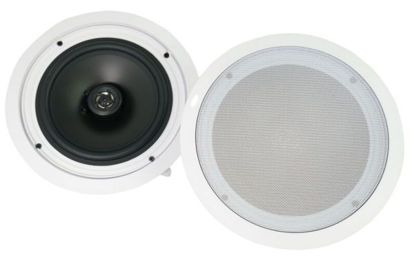 Pair of 8" Universal White Ceiling Speakers