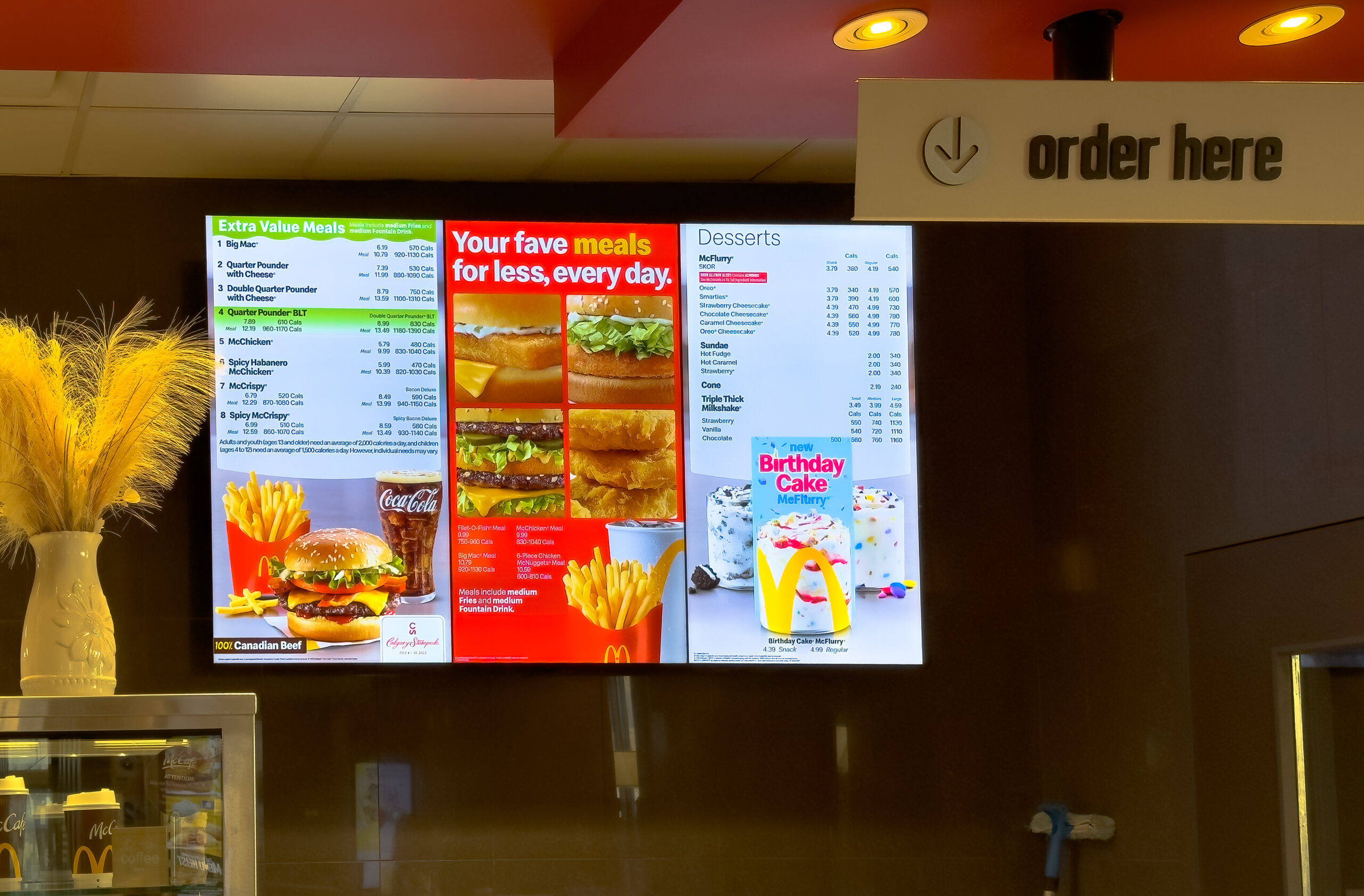 Indoor Digital Menu Board